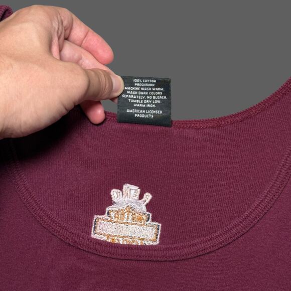 Harley Davidson Nevada Burgundy Ribbed Tank Womens Size M GUC - Picture 4 of 8